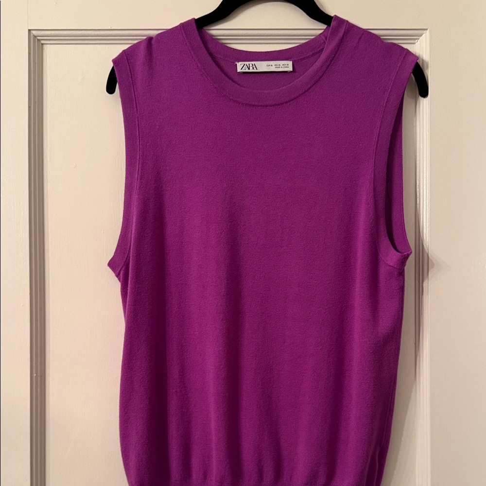 Zara Vibrant Purple Muscle Tee